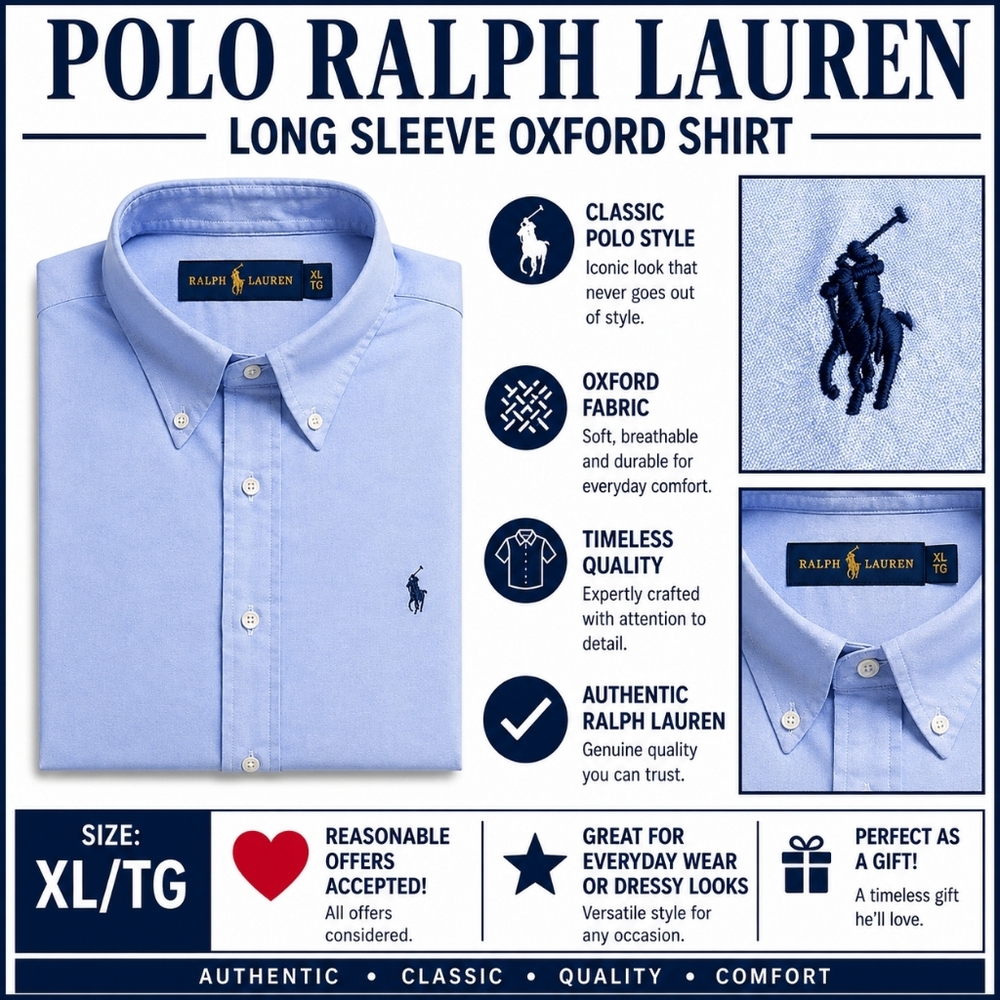 Polo Ralph Lauren XLTG Long Sleeve Button-down Shirt